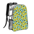 thumbnail image 3 of Honeii Lemon Print Clear Backpack Heavy Duty Transparent Bag 17" See Through BookBag for Women Men Adults Work Festival Sports Travel, 3 of 7