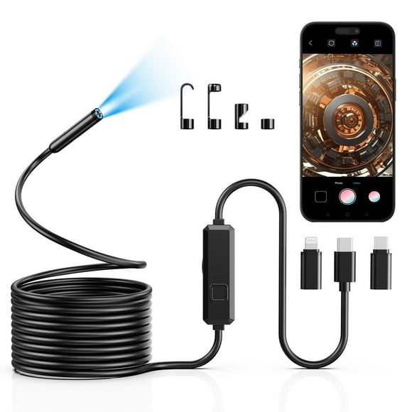 Cámara endoscópica Vorth 1920P HD Boroscope 5 m IP67 impermeable