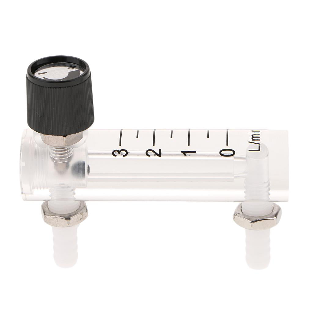 1-10LPM Tube Type Oxygen Flowmeter W/ Control Valve for Air 8mm Hose 
