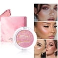 thumbnail image 2 of Powder Blush Palette Trio, 3-in-1 Blush and Highlighter Compact, Marbled Pearl Glow Finish, Buildable Pigment for Cheeks, Long Wearing Flush Makeup, 2 of 5