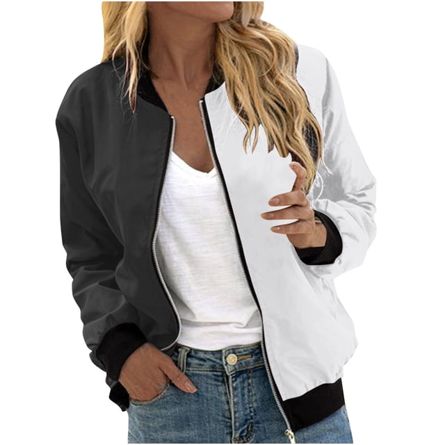 Manteaux pour Femmes Manteau Décontracté pour Femmes à Imprimé avec Poches et Fermeture Éclair