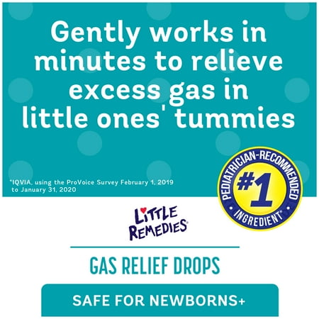 Little Remedies Gas Relief Drops, Natural Berry Flavor, Safe For Newborns, 1 fl oz, 3 Pack