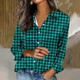 thumbnail image 1 of Jacenvly Hauts pour Femmes Liquidation Mode Femmes Imprimé Décontracté Manches Longues Cardigan Ample pour Dames Blouse Veste en Denim Hauts pour Femmes Soldes, 1 of 5