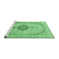 thumbnail image 2 of Ahgly Company Machine Washable Indoor Rectangle Medallion Emerald Green Traditional Area Rugs, 2' x 5', 2 of 4