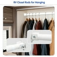 thumbnail image 6 of FENHRTVM Closet Rods for Hanging Clothes,17-54 Inch Adjustable Length Matte White, 6 of 7