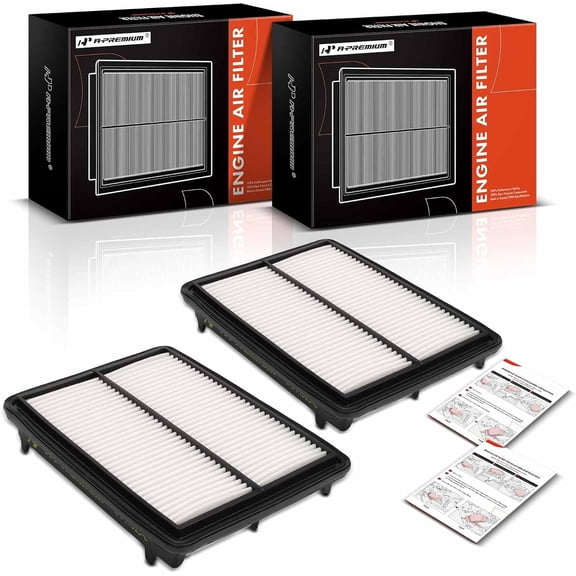 A-Premium 2-PC Engine Air Filter Compatible with Acura RLX 2014-2020, Replace# 17220R9PA01