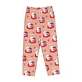 thumbnail image 4 of Xecao Bunny And Strawberry Women's Straight Lounge Pajama Pants: The Epitome of Relaxed Sleepwear, 4 of 9