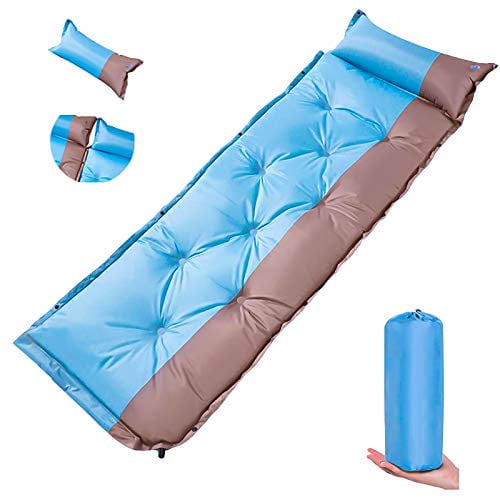 Wolf Walker Self Inflating Sleeping Pad With Pillow Inflated Memory Foam Sleeping Mat For Family Outdoor Tents Camping Hiking Backpacking Trekking Connectable To More Pads Walmart Com Walmart Com