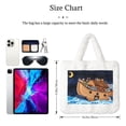 thumbnail image 3 of Cauagu Ocean Scene with Noah's Ark Pattern Women's Plush Tote Bag,Soft Underarm Bag Ladies Fluffy Shoulder Bag Plush Handbag Women Furry Tote Bag for Autumn and Winter, 3 of 7