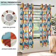 thumbnail image 3 of Yayeee Window Curtains Light Filtering 63"x42" Grommet Panel Pair Home Living Room Decor, Yellow Checkered Daisy, 3 of 7