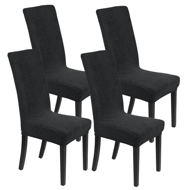 Juego de 4 fundas de silla impermeables Uxcel, fundas de silla elásticas de jacquard para comedor, protectores lavables