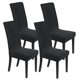 thumbnail image 1 of Juego de 4 fundas de silla impermeables Uxcel, fundas de silla elásticas de jacquard para comedor, protectores lavables, 1 of 1