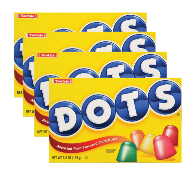 Dots Assorted Fruit Flavored Gumdrops, Peanut, & Gluten Free Soft Chewy
