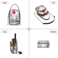 thumbnail image 3 of FORMRS Crossbody Bag for Women Quilted Travel Shoulder Cell Phone Purse with Chain Strap Handbag, White Streets, 3 of 7