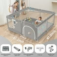 thumbnail image 7 of Baby Playpen, HDJ 47 inch Baby Playard with Storage Bag, Portable Baby Fence for Toddler, Kids Activity Center for Travel, Gray, 7 of 7