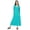 Turquoise Blue, variant on Inkmeso Solid Long Nightgown For Womens V-Neck Loungewear Casual Sleep Dress With Pockets