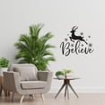 thumbnail image 2 of Believe Rudolp Reindeer Christmas Quote Holiday Seasons Merry Christmas Santa Claus Quotes Vinyl Design Wall Sticker Art Decal Boys Girls Room Bedroom Decors Stickers Decoration Size (24x40 inch), 2 of 3