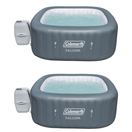 Coleman SaluSpa 4 Person Portable Inflatable Outdoor AirJet Spa Hot Tub (2 Pack)