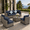 Nevy, variant on 7 Pieces Outdoor Funiture Set, Heavy-Duty Metal Frame Patio Funiture Set with Thick Cushions,Rattan Outdoor Couch Sectional Sofa Set with Coffee Table, Brown