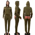 thumbnail image 3 of Akmipoem Women 2 Piece Outfits Plus Tracksuit Sweatsuit Crop Hoodie Jogger Jogging Sets, 3 of 5