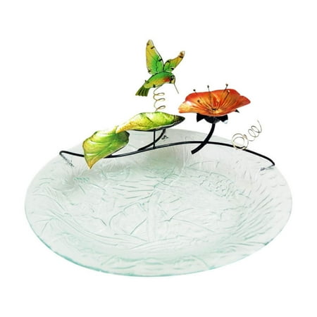 - Continental Art Center Hummingbird Birdbath Fountain Topper with Plug-in Pump