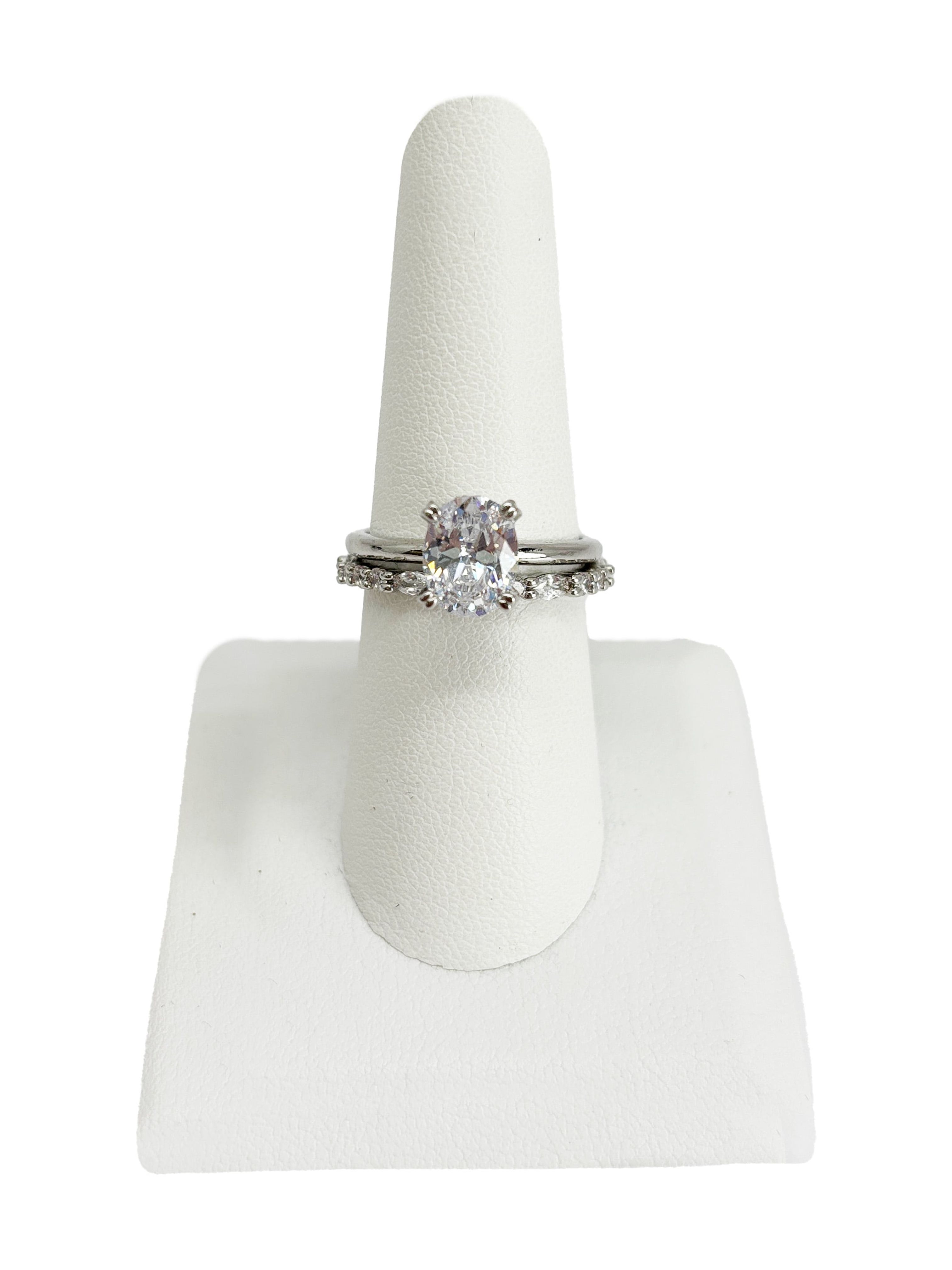 Believe by Brilliance Women's Oval Bridal Ring Set Size 8 photo 5