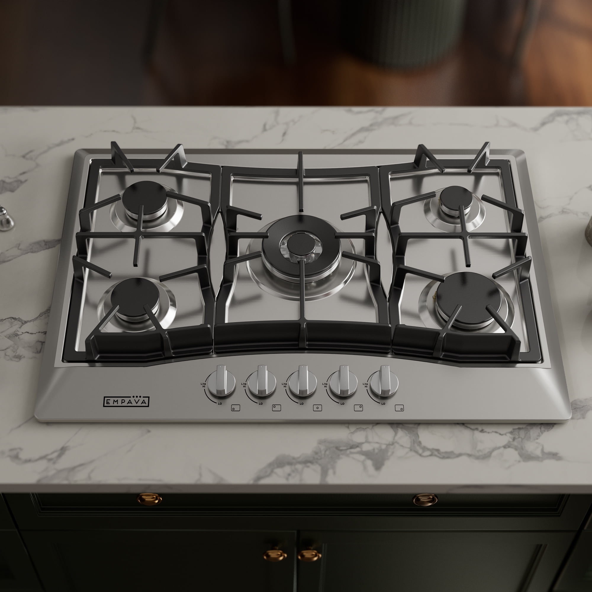 Empava 30 in. Gas Stove Cooktop with 5 Sealed Burners in Stainless Steel