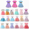 thumbnail image 2 of 2022 Disney Encanto película Madrigal Niñas Vestido de verano unicornio dibujo de dibujos animados malla princesa Vestido Casual Vestido niños ropa 10-12T Gao Jinjia LED, 2 of 2