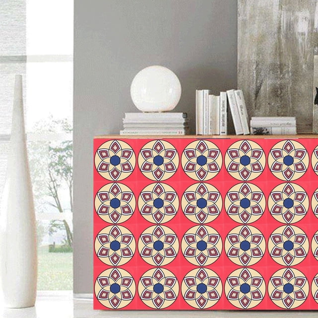VIFERR Etiqueta engomada de los Azulejos 10pcs Etiquetas engomadas Impermeables del azulejo Autoadhesivas Decoración del Piso de la Pared del baño de la Cocina(#3)