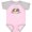 Pink and Heather, variant on Inktastic I Am the King Cake Baby Boys or Girls Baby Bodysuit