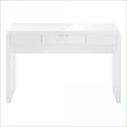 thumbnail image 4 of Desks: 48" Home Office Computer Desk with Storage Drawers, Glossy White Laminate, Modern | White | MDF, 4 of 12