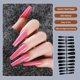 thumbnail image 5 of Soidarity 24 Uds uñas postizas CoffinPress-on diseño barniz Extra largas puntas de uñas artificiales suministro de manicura accesorios para Arte de uñas negro, 5 of 6