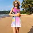 thumbnail image 6 of Saiise Bluey Print Women's Sleeveless Knee-Length Dress with Pockets Casual Summer Tank Dress, 6 of 7