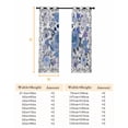 thumbnail image 6 of Boho Blue Flower Blackout Curtains for Bedroom, Spring Watercolor Country Floral Plant Thermal Insulated Kitchen Drapes with Grommets, Light Blocking Window Treatment, 2 Panels 52" x 45", 6 of 7
