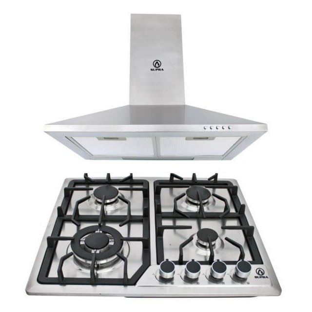 Combo Elba Parrilla y Campana de Cocina Supra 60 cm Acero Inoxidable