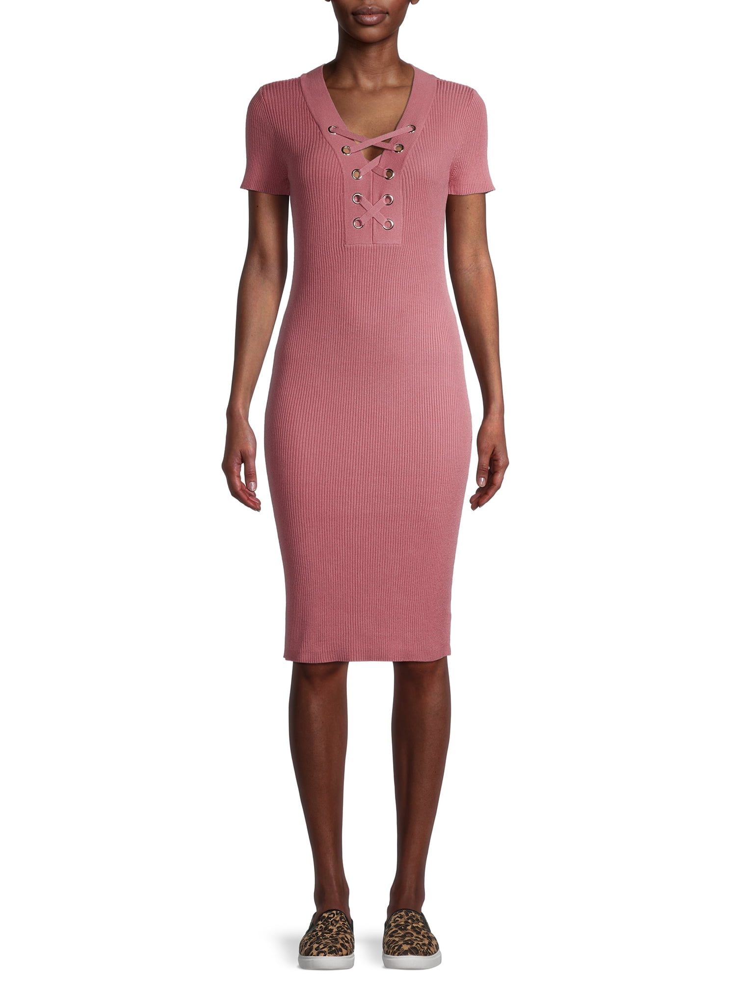 No Boundaries Juniors' Lace up Bodycon 