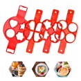 thumbnail image 1 of Pancake Making Mold Fried Egg Mold Reusable Silicone Pancake Maker With 4 Cavity (Heart Round Star) - 4 Pieces, 1 of 7