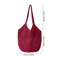 thumbnail image 3 of Bolso de playa tejido con hierba para mujer – Bolso de hombro informal con aberturas, bolso de mano ligero de algodón para vacaciones de verano, bolso de viaje de gran capacidad para uso diario., 3 of 6