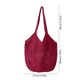 thumbnail image 3 of Bolso de hombro tejido, bolsa vacacional de gran capacidad - diseño hueco estilo césped, bolso casual ligero de playa, bolso de viaje versátil de color liso, 3 of 6