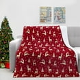 thumbnail image 3 of Christmas Reindeer Throw Blanket 50x60 Inch Merry Christmas Red Blankets Soft Lightweight Cozy Plush Blanket for Holiday Xmas Christmas Decor Gifts, 3 of 6