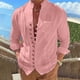 thumbnail image 1 of pstuiky hombres de manga larga, Camisa informal de moda para hombre, con cuello en V y mangas, transpirable top de hombre xl, 1 of 6