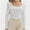 White, variant on Womens Long Sleeve Scoop Neck Ribbed Knit Fitted Casual Tops Tee Slim Basic Shirts
