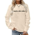 thumbnail image 2 of Chandail en Molleton d'Hiver pour Femmes Mode Festive Imprimé de Noël Col Rond Haut Mignon à Capuche Chandails en Molleton Confortables pour Femmes Chandails en Molleton à Capuche pour Femmes Dames Chandails en Molleton pour Filles Softball Échauffement, 2 of 5