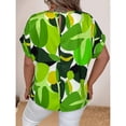 thumbnail image 5 of SOMER Woman Tops Short Sleeve Blouses Casual Printing T Shirts Loose Summer Tops, 5 of 6