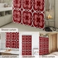 thumbnail image 4 of Bathroom Shower Curtain Abstract Flower Burgundy Red Waterproof Shower Curtains with Hooks, Modern Classic Floral Bath Curtains Bathtub Curtain Home Decor 36x72in, 4 of 9