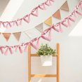thumbnail image 2 of JilgTeok 1 Packs Bow Tie Girly Garland Wreath Handmade Webbing Pull for Wedding Birthday Party Home Children's Room Decoration ular Arrangement Decorations 1.8m, 2 of 9