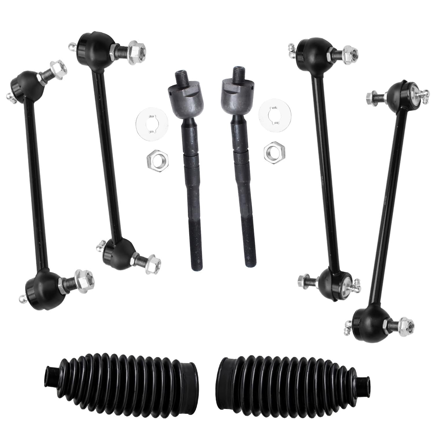 Detroit Axle - Front End 14pc Suspension Kit for 2007-2011 Toyota Camry, 2 Lower Control Arms 2 Ball Joints Inner Outer 4 Tie Rods 2 Boots Front & Rear 4 Sway Bars Replacement USA Built