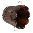 thumbnail image 2 of Shisuyan Pot de Plante en Bois Baril Cache-Pot Réutilisable Support de Jardinière Petit Pot Rétro Pot de Plante en Bois, 2 of 8