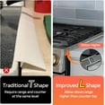 thumbnail image 5 of ABPETE  Stainless Steel Stove Counter Gap Cover (2 Pack), Oven Gap Filler, Stove Gap Filler for Kitchen, Range Trim Kit, Easy Clean with Heat Resistant, Adjustable Length 13.8” to 27.6”, 5 of 8