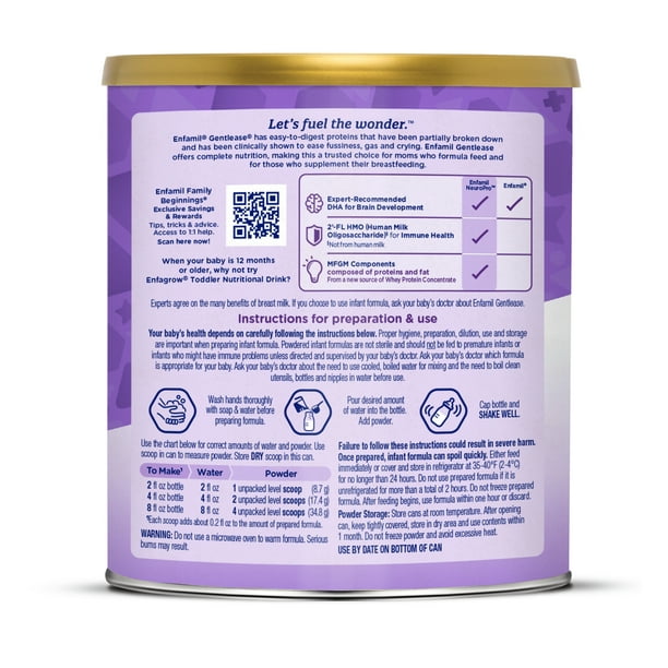 Enfamil Gentlease 4pk - Infant milk supplies for hospitals